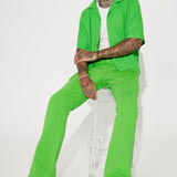 Camisa Rocky Road Textured Cuban - Verde