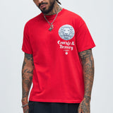 Camisa De Manga Corta Courage & Bravery - Rojo