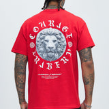 Camisa De Manga Corta Courage & Bravery - Rojo