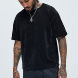 Camisa De Manga Corta Greenville Waffle Knit Relaxed - Negro