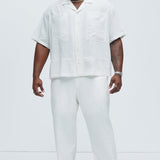 Camisa Bahamas Linen Cuban - Blanco