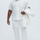 Camisa Abotonada Bahamas Linen Classic - Blanco