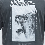 Camisa De Manga Corta Heart Of A King - Negro