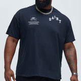 Camisa De Manga Corta Saints 1998 Oversized - Negro