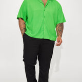 Camisa Rocky Road Textured Cuban - Verde
