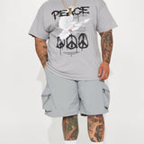 Camisa De Manga Corta The Power Of Peace - Gris