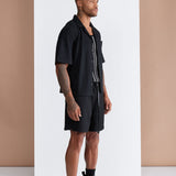 Camisa Show Up Short Sleeve Cuban - Negro