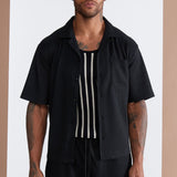 Camisa Show Up Short Sleeve Cuban - Negro