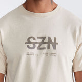 Camisa De Manga Corta SZN Label - Caqui