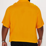 Camisa Cubana Relajada Dawson - Naranja