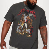 Camisa De Manga Corta Metallica And Justice For All - Negro