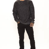 Suéter Tipo Jersey Heavy Ribbed - Negro/Combinado