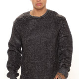 Suéter Tipo Jersey Heavy Ribbed - Negro/Combinado