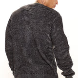 Suéter Tipo Jersey Heavy Ribbed - Negro/Combinado