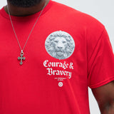 Camisa De Manga Corta Courage & Bravery - Rojo