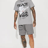 Camisa De Manga Corta The Power Of Peace - Gris