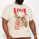 Camisa De Manga Corta Love Doesn't End - Bronceado