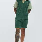 Camisa Polo Coast To Coast Short Sleeve - Verde Oscuro