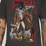 Camisa De Manga Corta Metallica And Justice For All - Negro