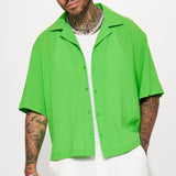 Camisa Abotonada Blaze Of Glory Textured - Verde