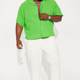 Camisa Abotonada Blaze Of Glory Textured - Verde