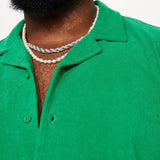 Camisa Dipped Terry Short Sleeve Cuban - Verde