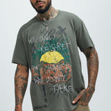 Camisa De Manga Corta No Regrets - Oliva