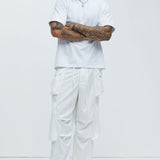 Pantalones Tipo Cargo Angel Numbers Baggy - Blanco