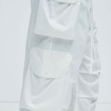 Pantalones Tipo Cargo Angel Numbers Baggy - Blanco