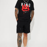 Camisa De Manga Corta Born To Rule - Negro