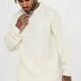 Suéter Drew Cable Knit - Blanco