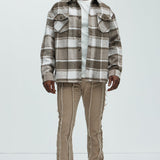 Shacket Wanted Plaid - Café