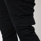 Pantalón Apilado De Pierna Ancha Nasty Habits Cargo - Negro