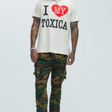 Camisa De Manga Corta I LOVE MY TOXICA - Hueso
