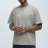 Camisa De Manga Corta Oversized Heavyweight - Gris Pardo