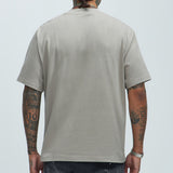 Camisa De Manga Corta Oversized Heavyweight - Gris Pardo