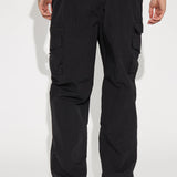 Pantalones de carga de nailon Echo - negro