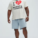 Camisa De Manga Corta I LOVE MY TOXICA - Hueso