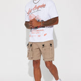 Short Stay On My Mind Relaxed Utility - Gris Pardo