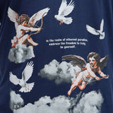 Camisa De Manga Corta Angels In The Sky - Azul Marino