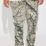 Pantalón Apilado De Pierna Ancha Wanted Cargo - Café/Combinado