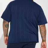 Camisa Polo Zig Zag Road Short Sleeve - Azul Marino