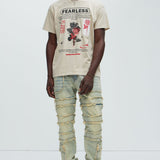 Pantalón De Mezclilla We Good Frayed Cargo Straight - Deslavado Medio