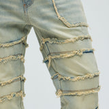Pantalón De Mezclilla We Good Frayed Cargo Straight - Deslavado Medio