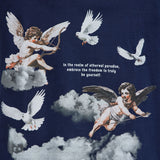 Camisa De Manga Corta Angels In The Sky - Azul Marino