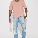 Camisa Polo Zig Zag Road Short Sleeve - Color De Malva