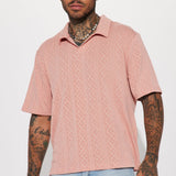 Camisa Polo Zig Zag Road Short Sleeve - Color De Malva