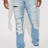 Atrapada en el ciclo de jeans ajustados con bota - Lavado azul claro