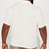 Camisa Polo Zig Zag Road Short Sleeve - Blanco