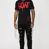 Camisa De Manga Corta Diamond Goat - Negro